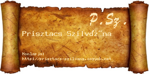 Prisztacs Szilvána névjegykártya